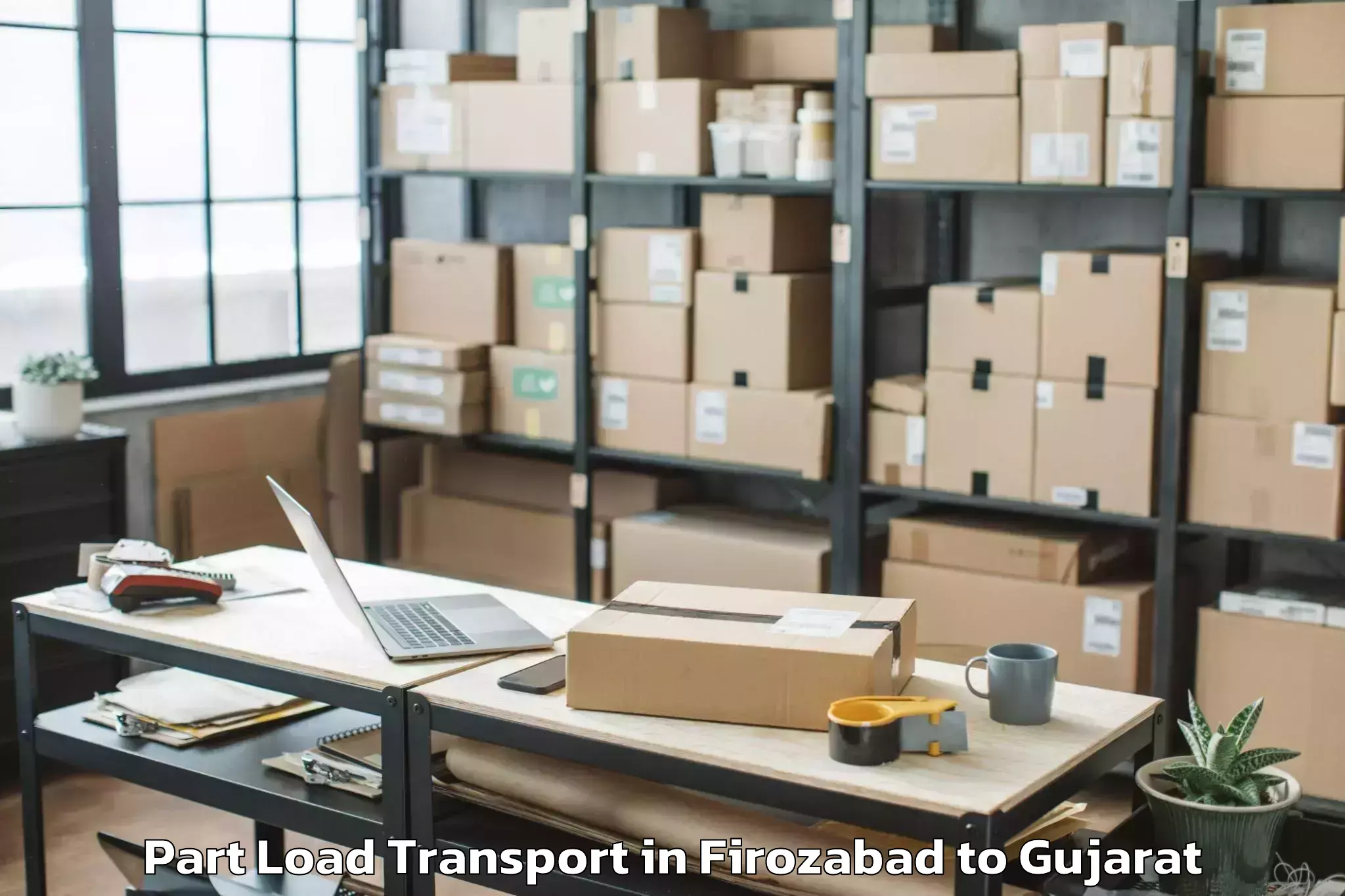 Trusted Firozabad to Vartej Part Load Transport